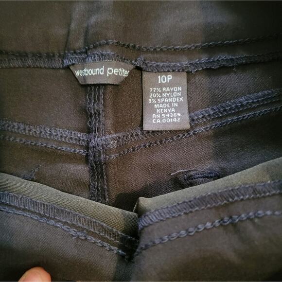 Womens Black Pull On Westbound Capris size 10 Petite - Picture 5 of 6